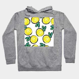 Lemon Draw Fashion Background Seamless Hoodie